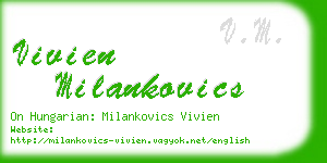 vivien milankovics business card